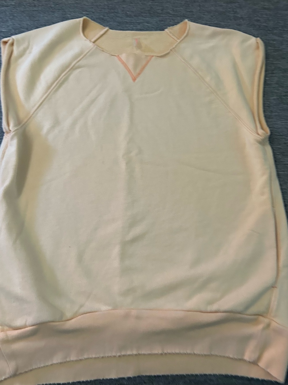 Free People Cream Muscle Tee orange 🍊 color